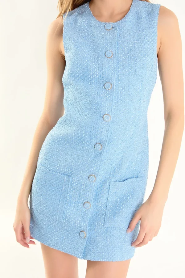 ENDLESS ROSE Little Black Dress | Tweed Dresses*- Sleeveless Tweed Mini Dress