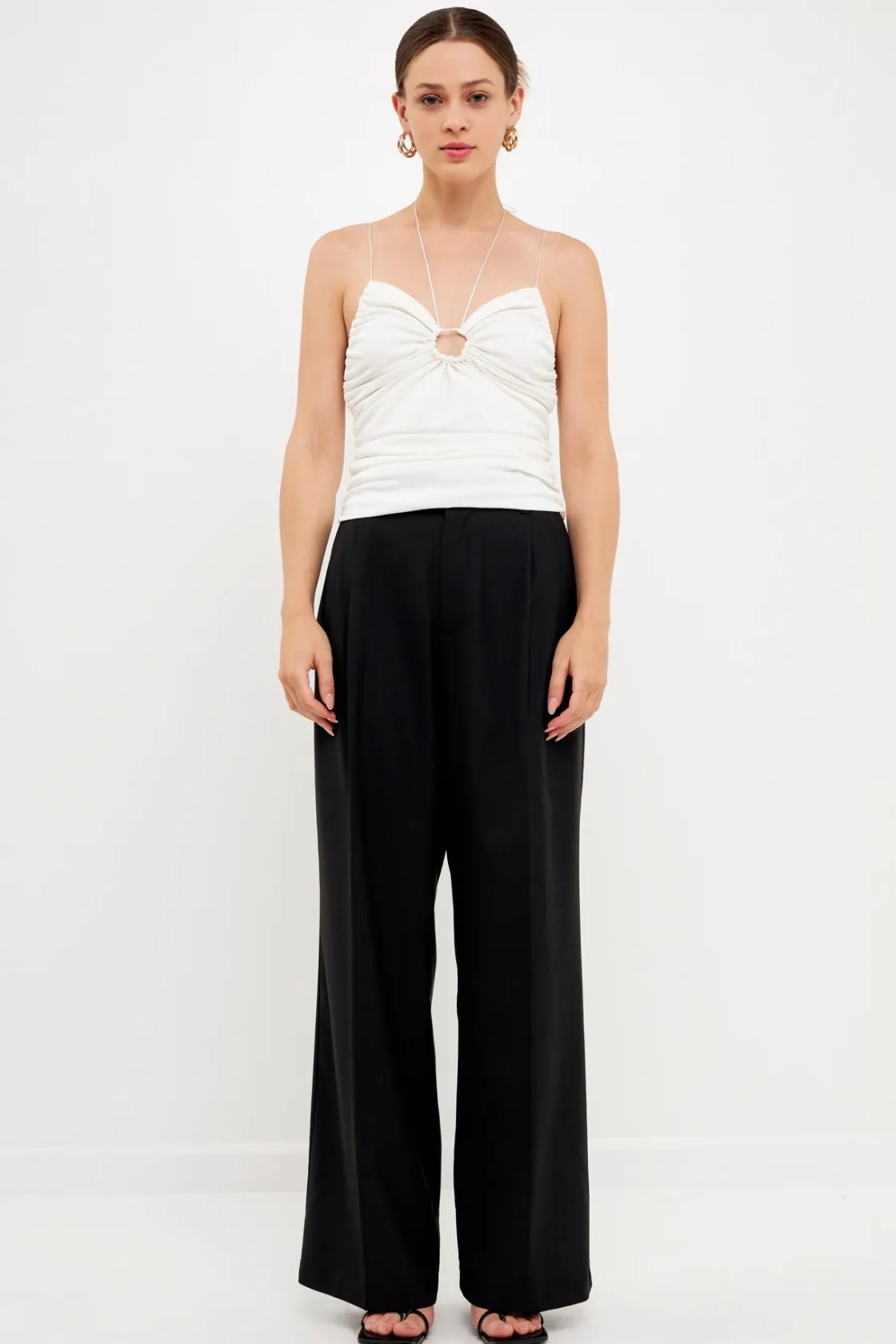 endless_rose__slinky_cuto_4.webp ENDLESS ROSE Tops*- Slinky Cutout Ruched Top