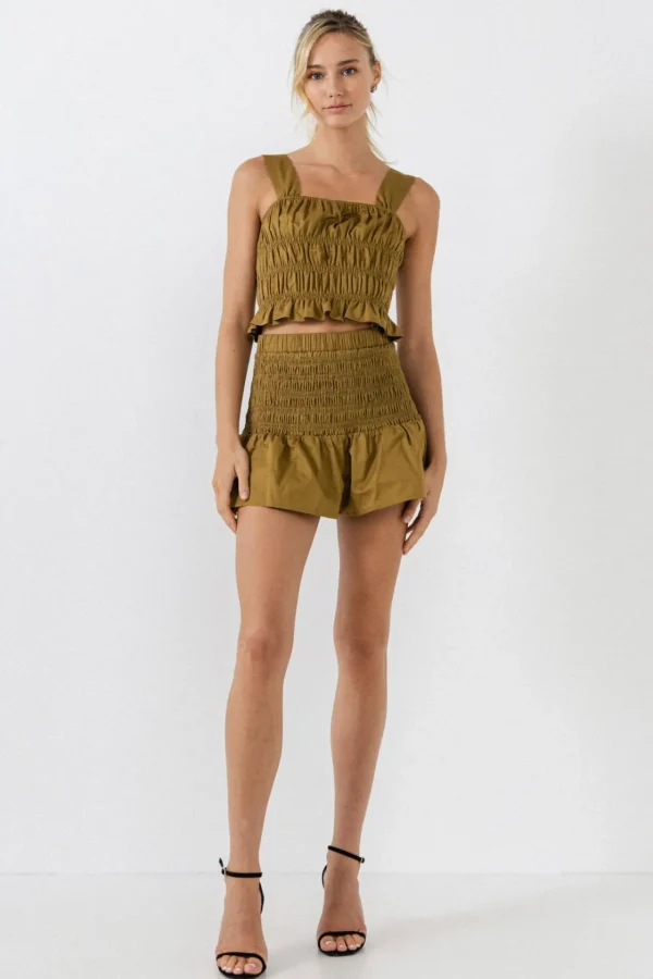 ENDLESS ROSE Shorts & Skorts | Tops*- Smocked Shorts