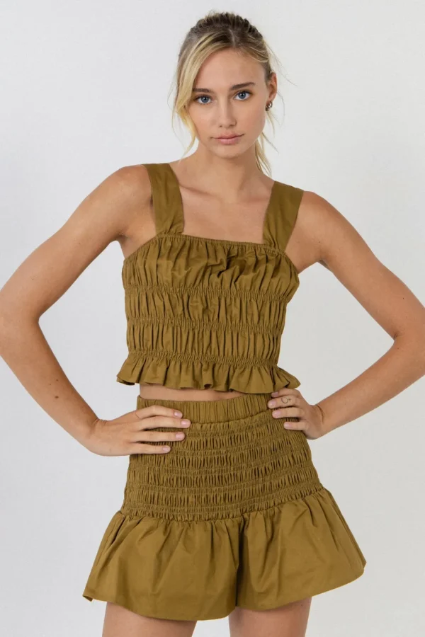 ENDLESS ROSE Shorts & Skorts | Tops*- Smocked Shorts