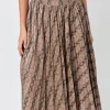 ENDLESS ROSE Skirts | Tops*- Snake Print Pleated Midi Skirt TAN
