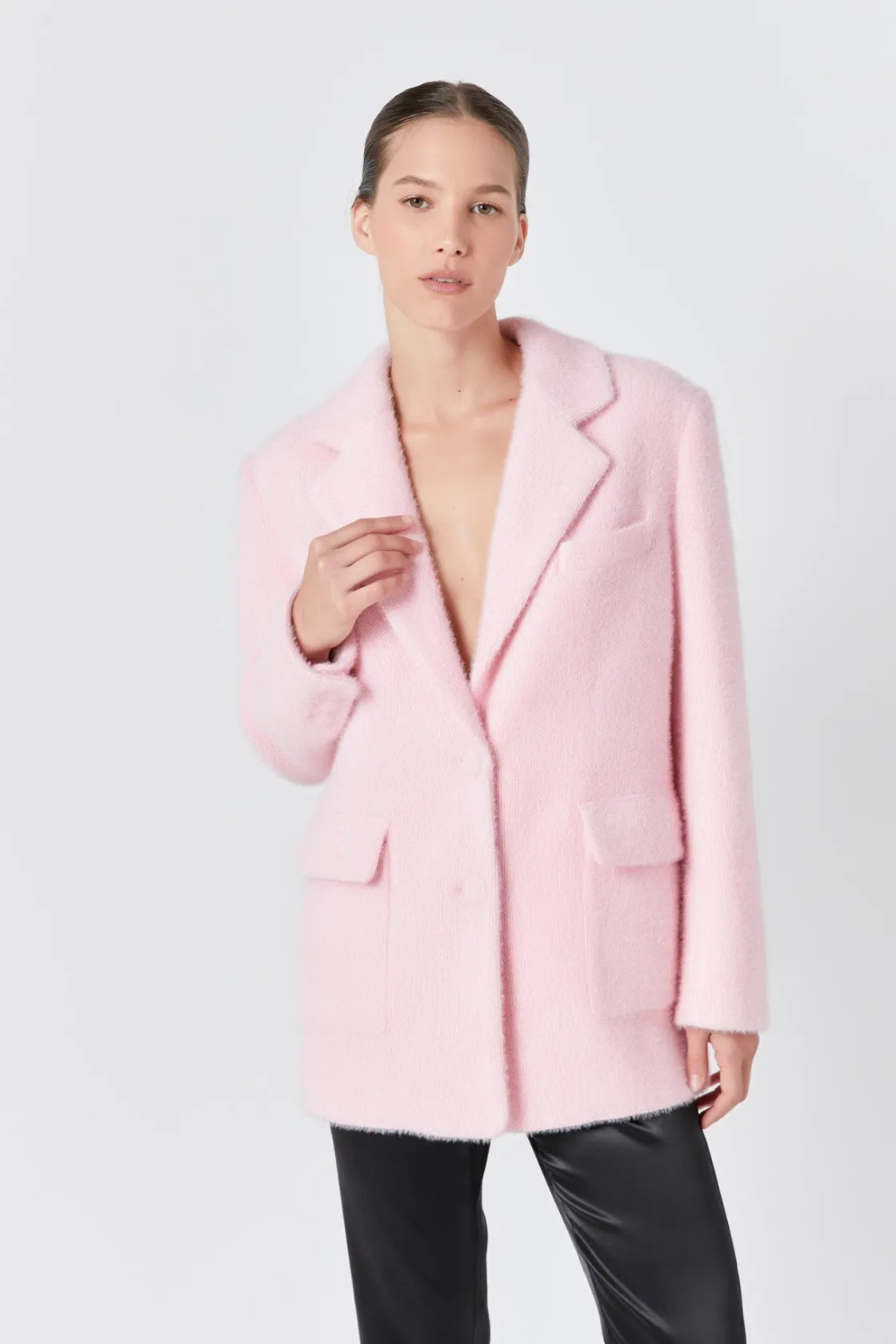 endless_rose__soft_button_8.webp ENDLESS ROSE Jackets & Coats | Blazers*- Soft Buttoned Blazer