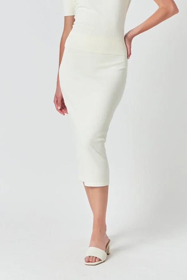 ENDLESS ROSE Matching Sets | Skirts*- Solid Knit Midi Skirt
