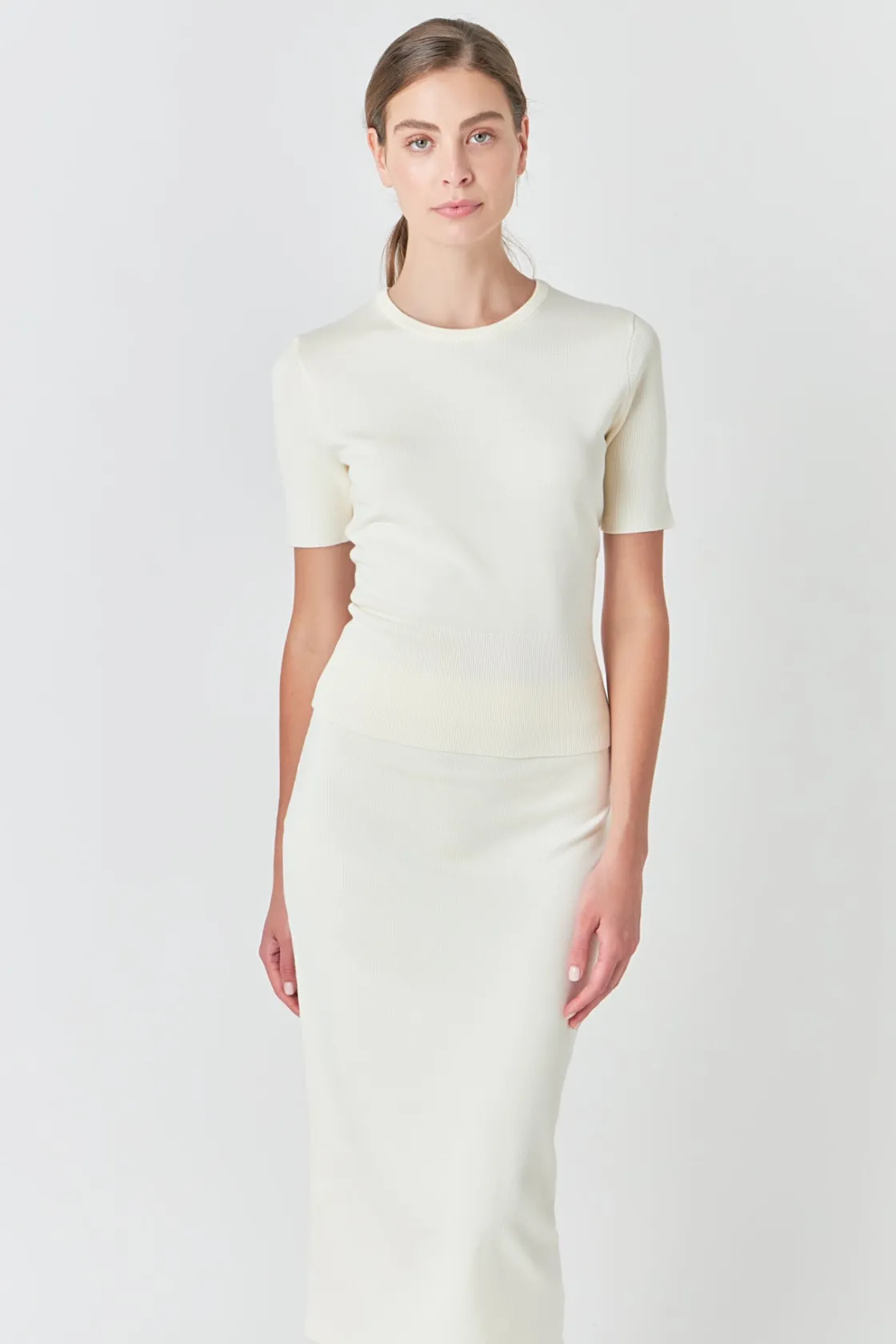endless_rose__solid_knit__3.webp ENDLESS ROSE Matching Sets | Skirts*- Solid Knit Midi Skirt