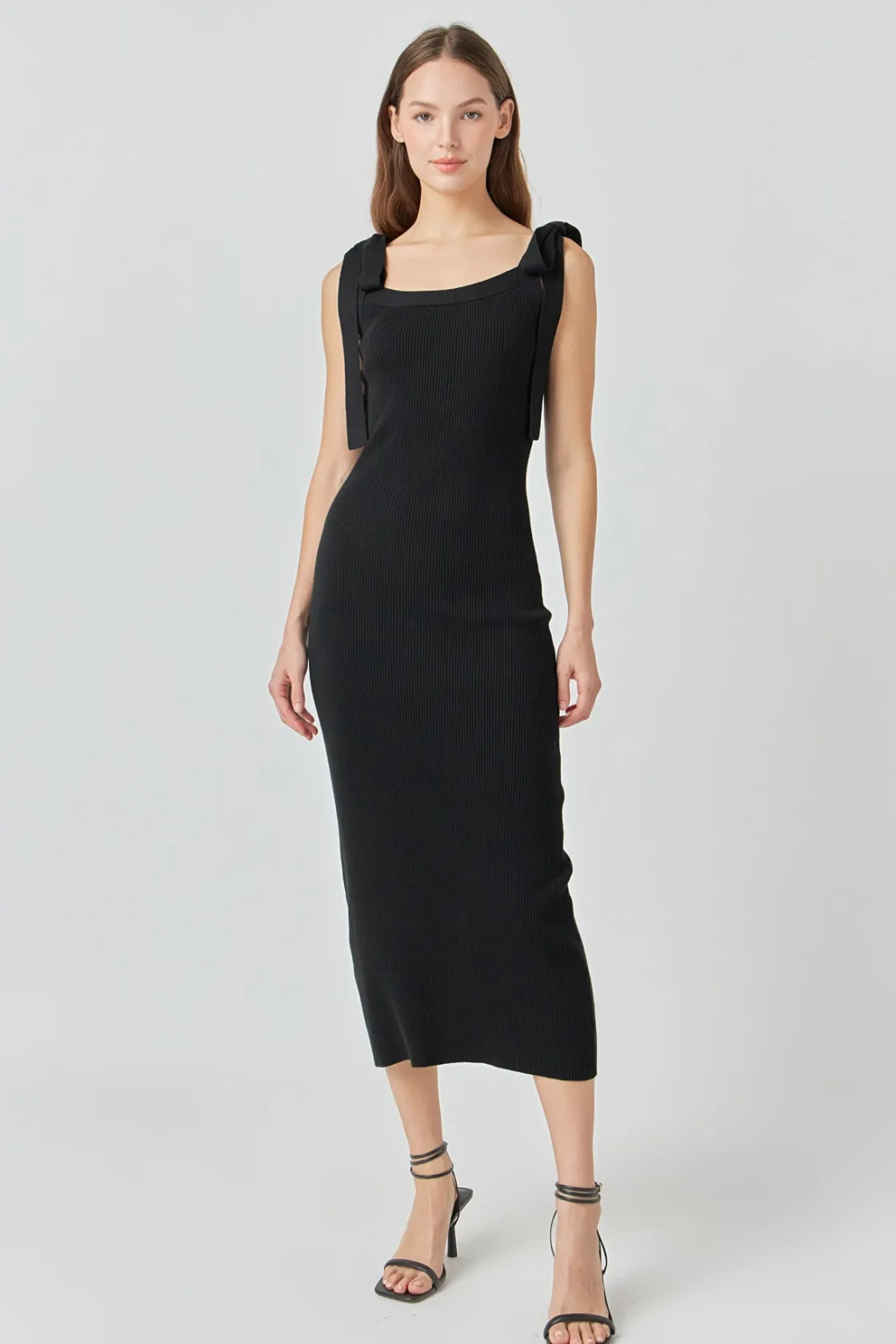 endless_rose__solid_knit__4-1.webp ENDLESS ROSE Knit Dresses | White Dresses*- Solid Knit Midi Dress