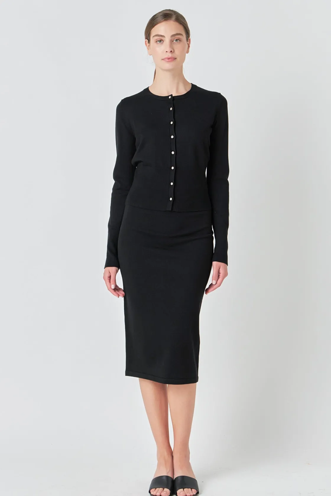 endless_rose__solid_knit__4.webp ENDLESS ROSE Matching Sets | Skirts*- Solid Knit Midi Skirt
