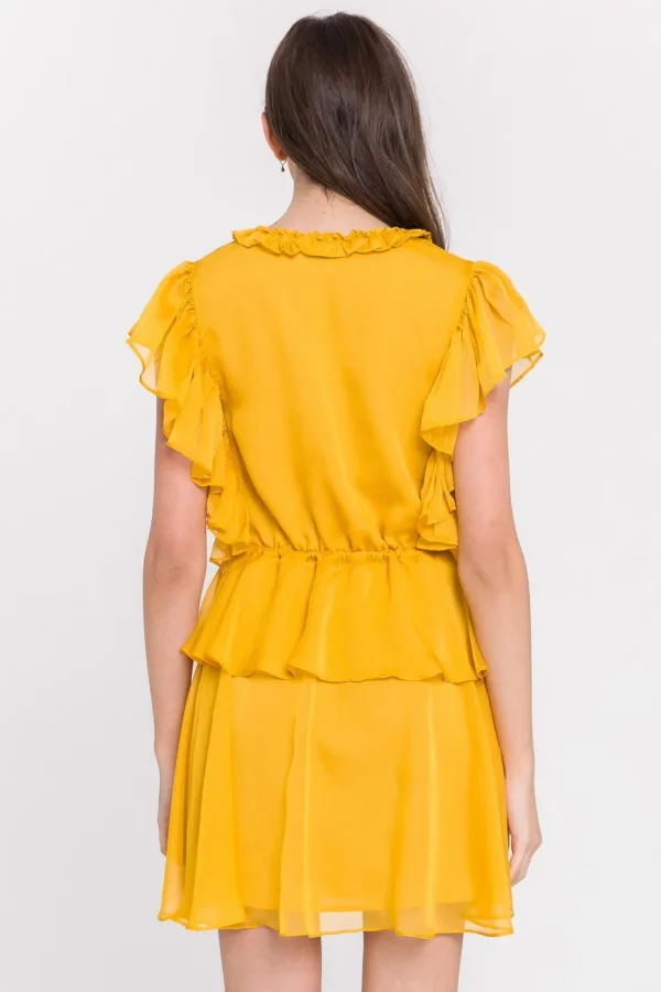 ENDLESS ROSE Tops*- Solid Mini Dress YELLOW
