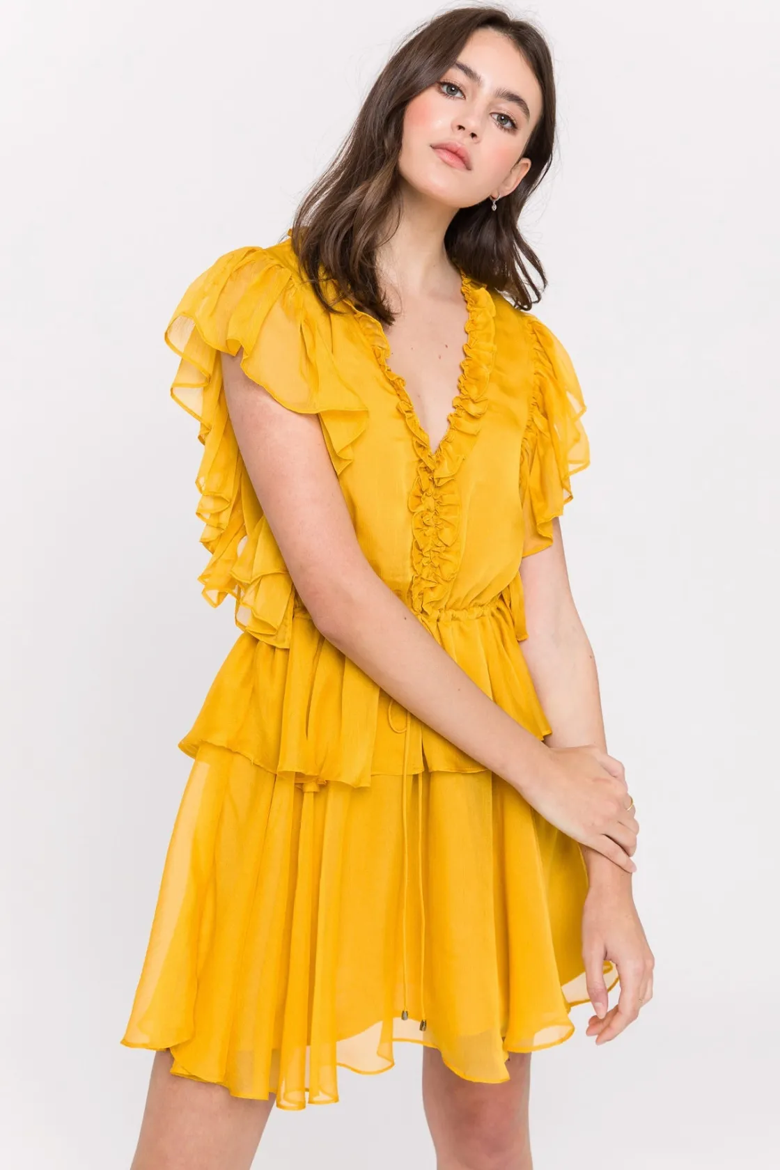 endless_rose__solid_mini__3.webp ENDLESS ROSE Tops*- Solid Mini Dress YELLOW