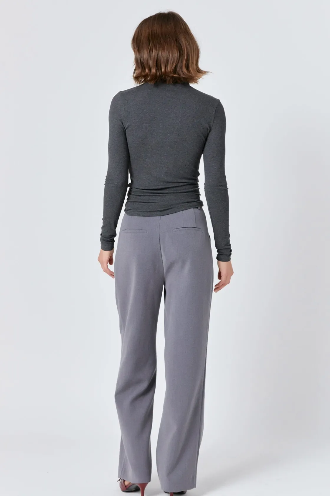 endless_rose__straightleg_2.webp ENDLESS ROSE Pants | Tops*- Straight-Leg Trousers MEDIUMGREY