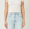ENDLESS ROSE Tops*- Strapless Knit Feather Top