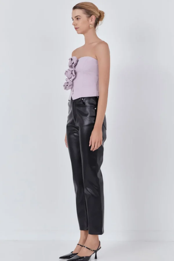 ENDLESS ROSE Tops*- Strapless Rose Top LAVENDER