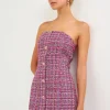 ENDLESS ROSE Strapless | Tweed Dresses*- Strapless Tweed Mini Dress GRAPE