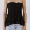 ENDLESS ROSE Tops*- Strapless Tube Lace top