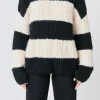 ENDLESS ROSE Sweaters & Knits | Tops*- Striped Chunky Sweater BLACK/CREAM
