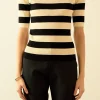 ENDLESS ROSE Sweaters & Knits | Tops*- Striped Knit Top BLACK/NUDE