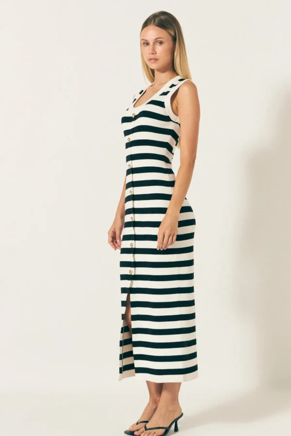 ENDLESS ROSE Sweaters & Knits | Tops*- Striped Midi Dress WHITE/BLACK