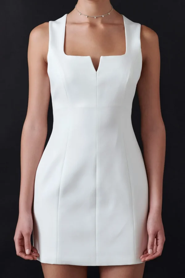 ENDLESS ROSE White Dresses | Little Black Dress*- Structured Mini Dress