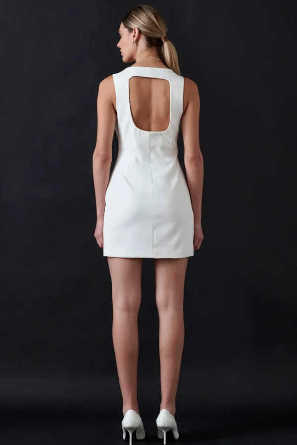 ENDLESS ROSE White Dresses | Little Black Dress*- Structured Mini Dress