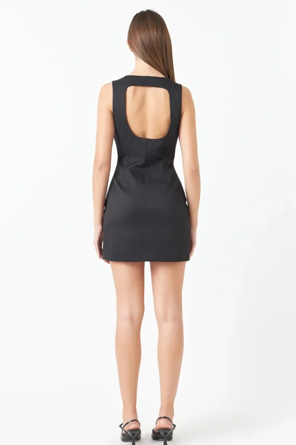 ENDLESS ROSE White Dresses | Little Black Dress*- Structured Mini Dress