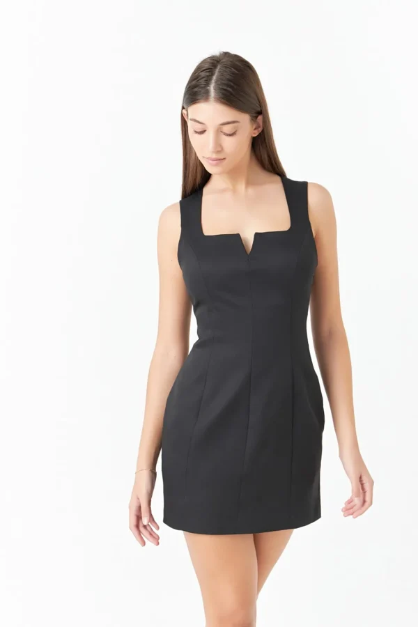 ENDLESS ROSE White Dresses | Little Black Dress*- Structured Mini Dress