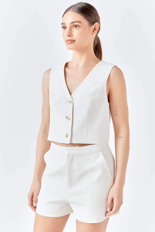 ENDLESS ROSE Matching Sets | Tops*- Suit Vest Top