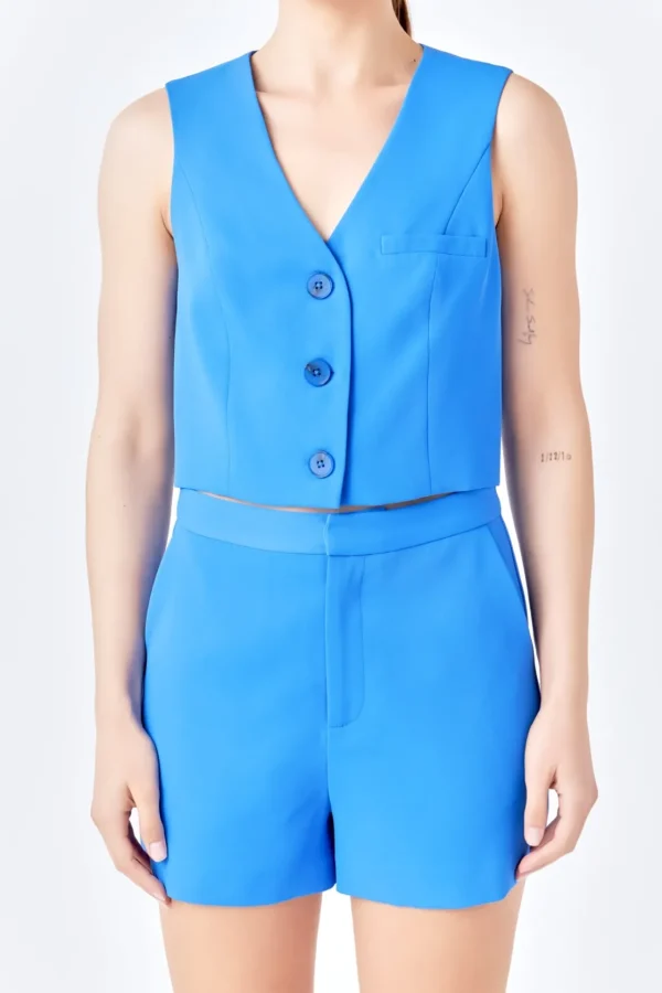 ENDLESS ROSE Matching Sets | Tops*- Suit Vest Top