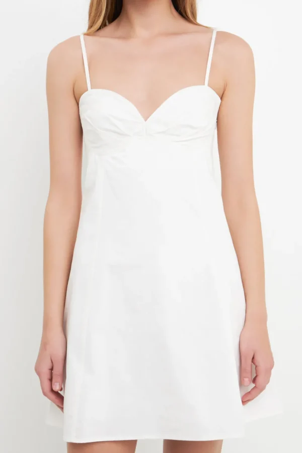 ENDLESS ROSE White Dresses | Little Black Dress*- Sweetheart Neckline Mini Dress