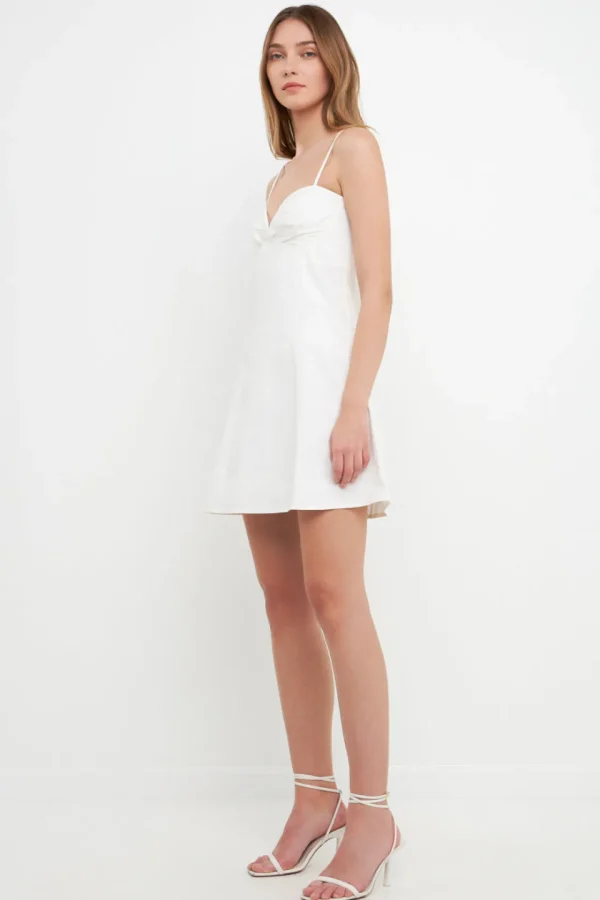 ENDLESS ROSE White Dresses | Little Black Dress*- Sweetheart Neckline Mini Dress