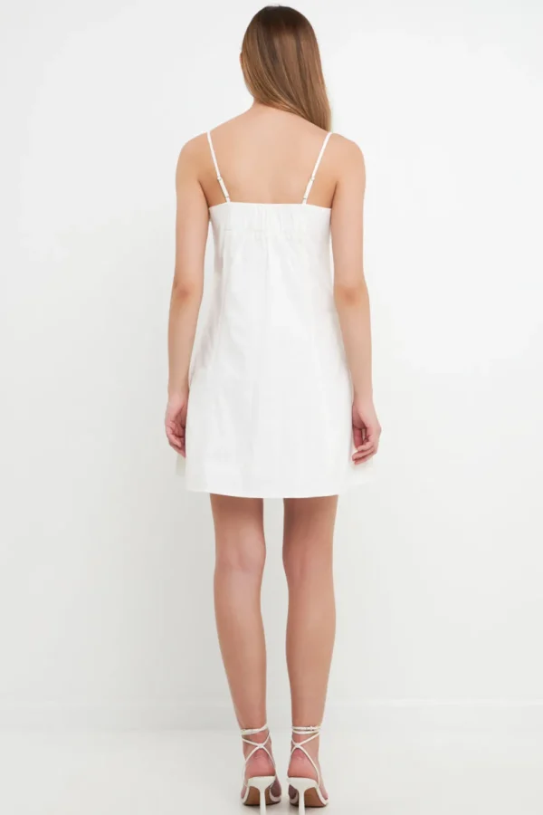 ENDLESS ROSE White Dresses | Little Black Dress*- Sweetheart Neckline Mini Dress