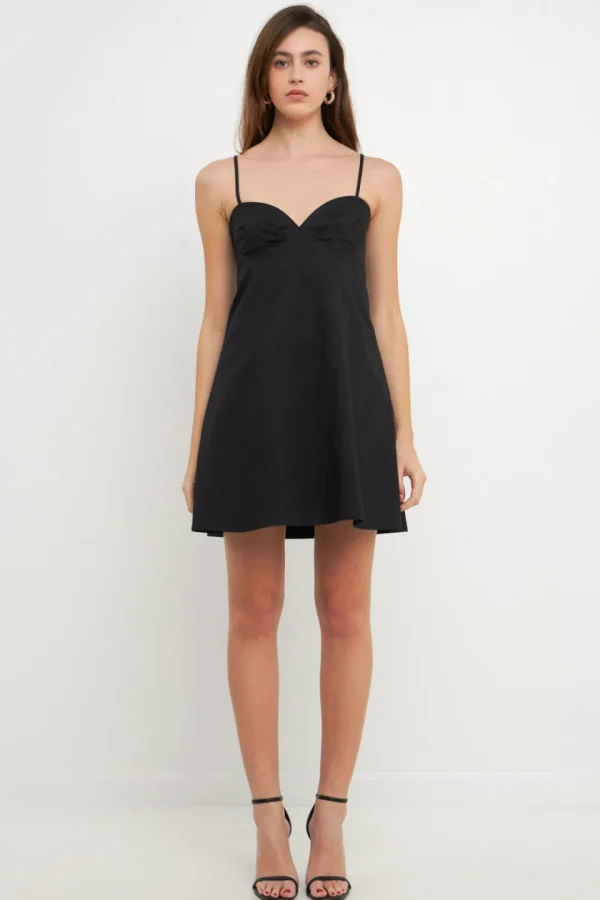ENDLESS ROSE White Dresses | Little Black Dress*- Sweetheart Neckline Mini Dress