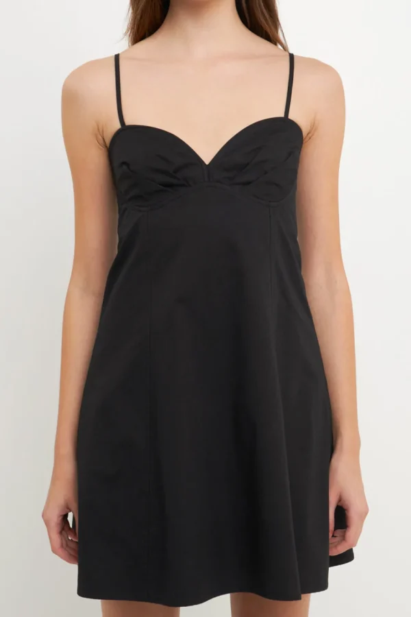 ENDLESS ROSE White Dresses | Little Black Dress*- Sweetheart Neckline Mini Dress