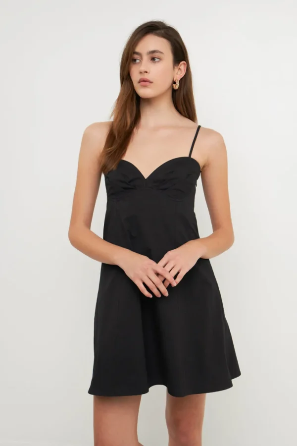 ENDLESS ROSE White Dresses | Little Black Dress*- Sweetheart Neckline Mini Dress
