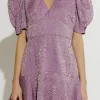 ENDLESS ROSE Tops*- Texture V-neck Mini Dress