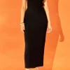 ENDLESS ROSE Sweaters & Knits | Tops*- Textured Back Buckle Maxi Dress BLACK