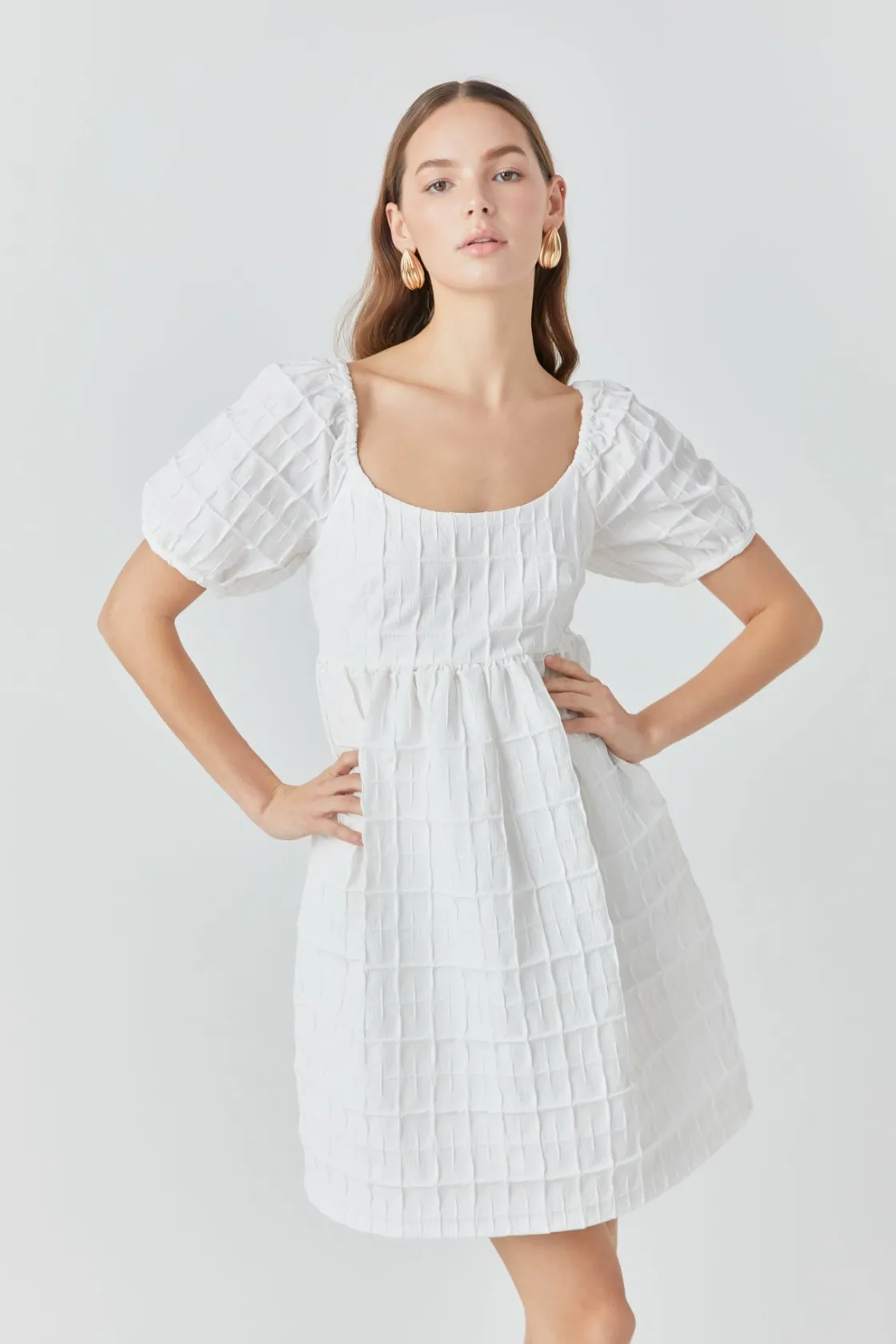 endless_rose__textured_mi_3.webp ENDLESS ROSE Tops*- Textured Mini Dress WHITE