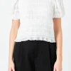 ENDLESS ROSE Tops*- Textured Puff Sleeve Top