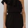ENDLESS ROSE Tops*- Tiered Layer One Shoulder Romper