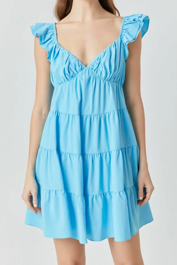 ENDLESS ROSE Tops*- Tiered Mini Dress
