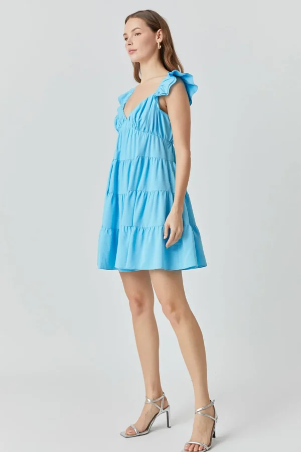 ENDLESS ROSE Tops*- Tiered Mini Dress