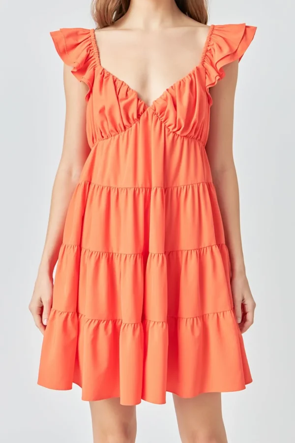 ENDLESS ROSE Tops*- Tiered Mini Dress