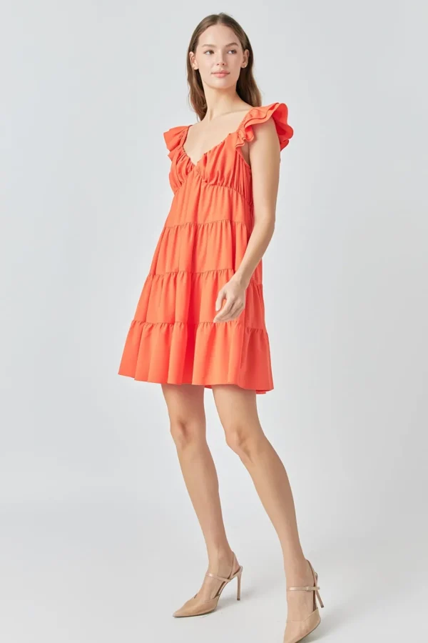 ENDLESS ROSE Tops*- Tiered Mini Dress