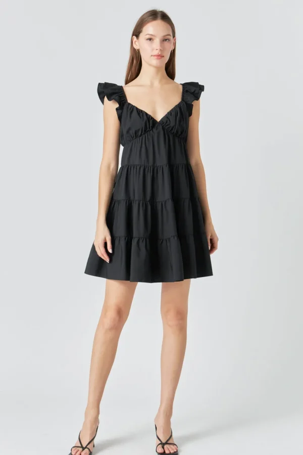 ENDLESS ROSE Tops*- Tiered Mini Dress