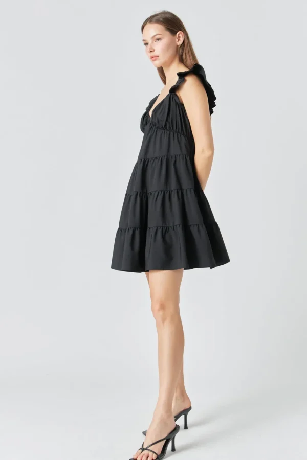 ENDLESS ROSE Tops*- Tiered Mini Dress