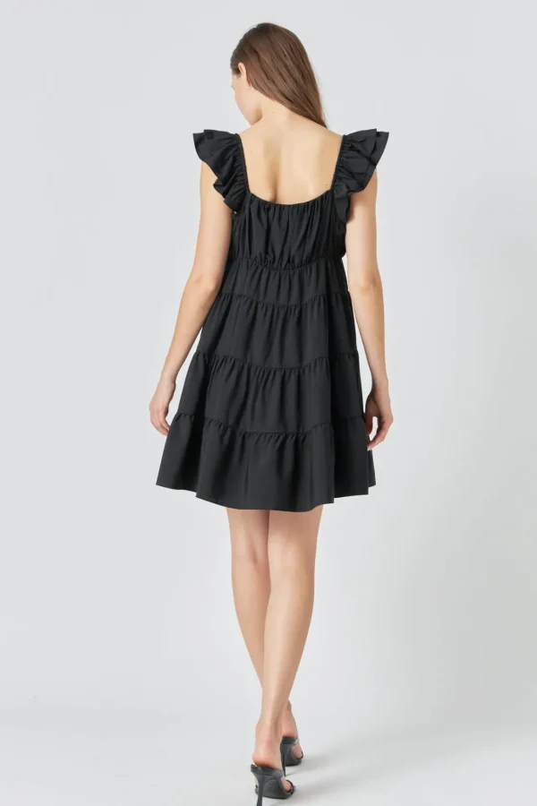 ENDLESS ROSE Tops*- Tiered Mini Dress