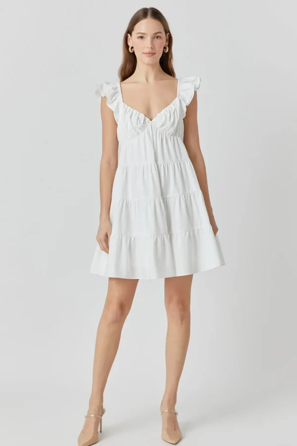 ENDLESS ROSE Tops*- Tiered Mini Dress