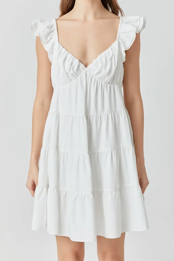 ENDLESS ROSE Tops*- Tiered Mini Dress