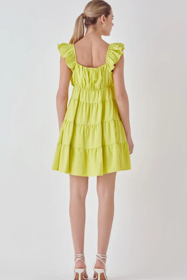 ENDLESS ROSE Tops*- Tiered Mini Dress
