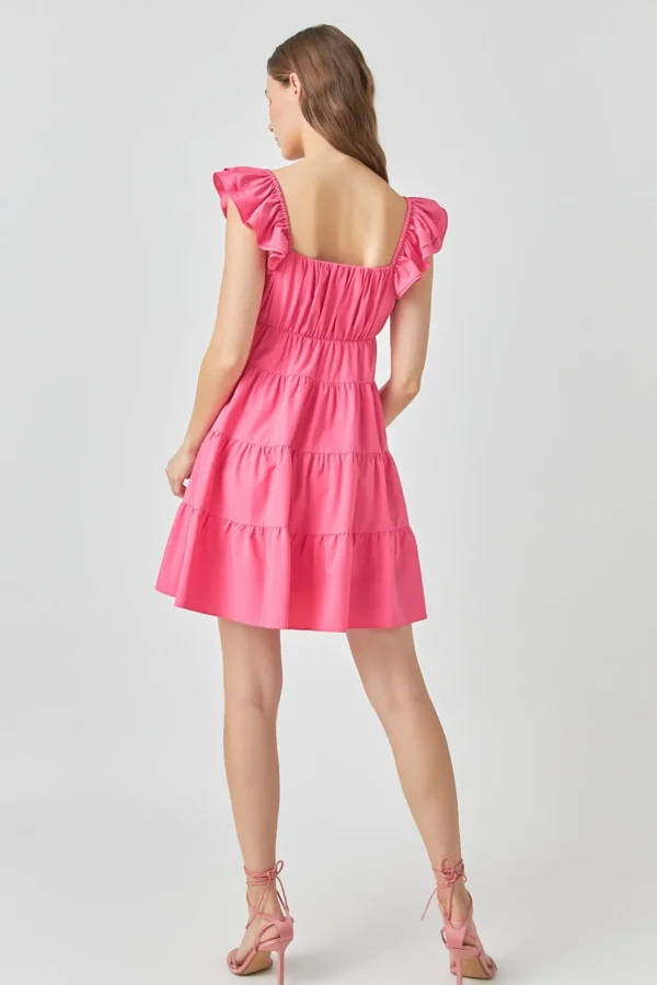 ENDLESS ROSE Tops*- Tiered Mini Dress