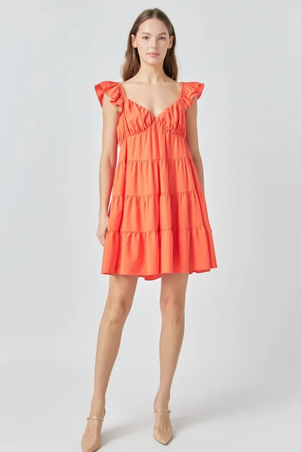 ENDLESS ROSE Tops*- Tiered Mini Dress