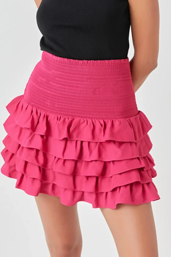 ENDLESS ROSE Skirts | Tops*- Tiered Ruffle Mini Skirt